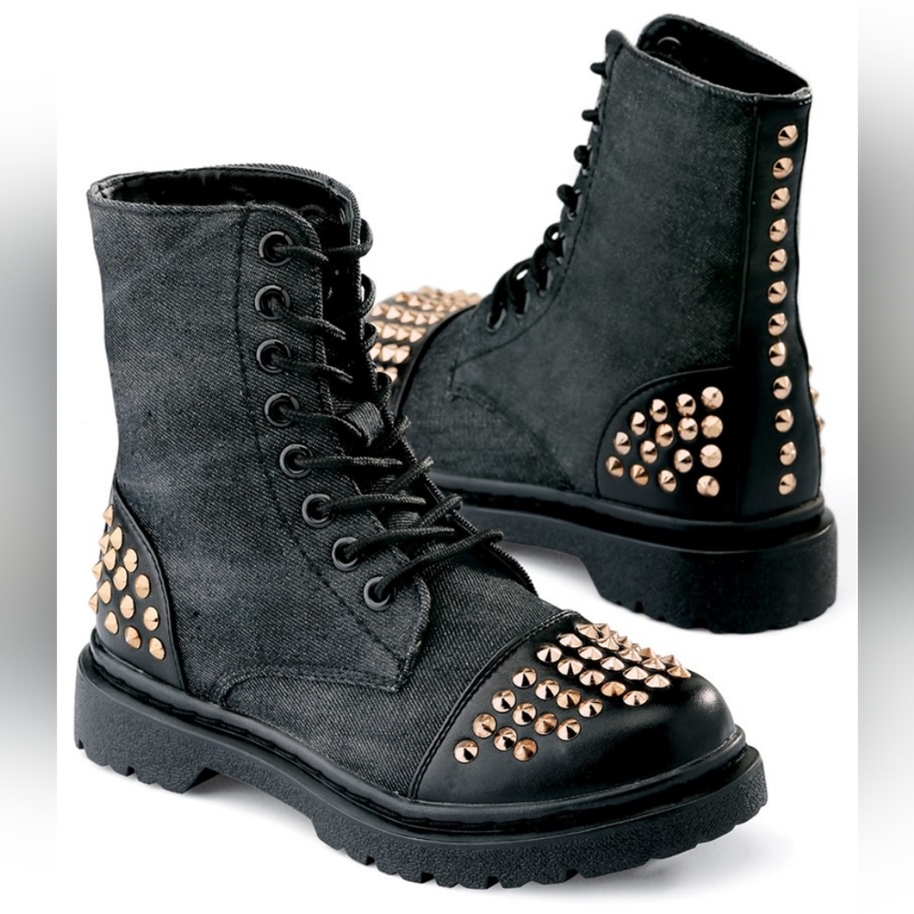 Gia Mia Denim Rocker Ankle Boots